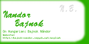 nandor bajnok business card