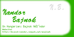 nandor bajnok business card